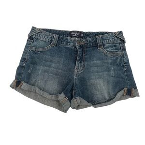 JEANSWEST Cuffed Hem Distressed Jean Shorts Size 28 Women’s